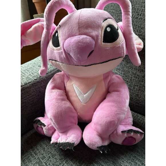 Disney Stitch Angel Plush Stuffed Toy Pink 12" Soft Cuddly Doll For Kids - Picture 10 of 10